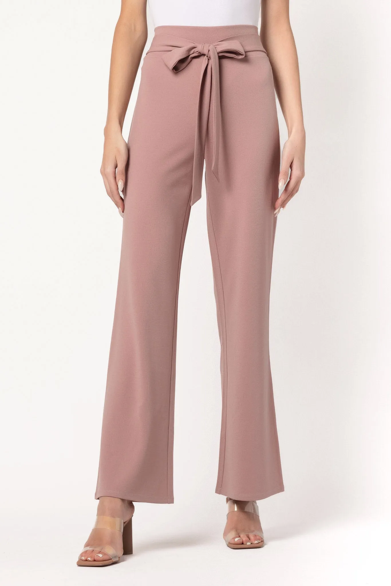 Stretch Crepe Pant with Tie-Belt sold by Eclipse product image thumbnail 5