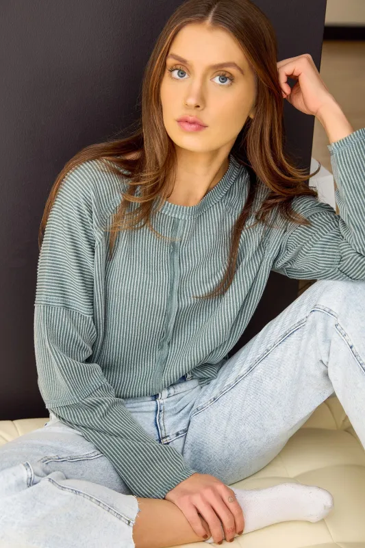 Cozy Ribbed Long-Sleeve Top sold by Eclipse