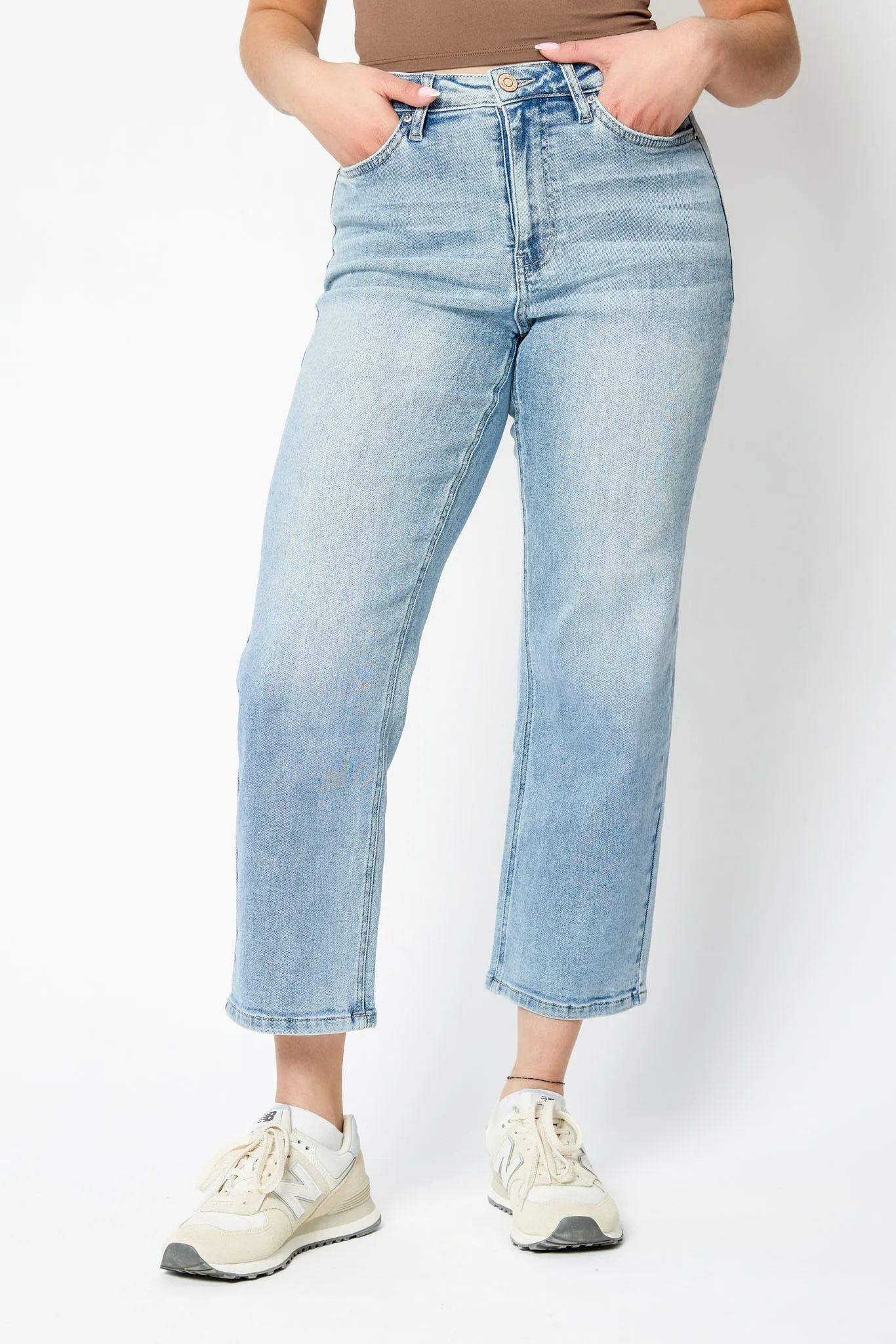 YMI Mid-Wash High-Rise Cropped Jean sold by Eclipse product image thumbnail 3