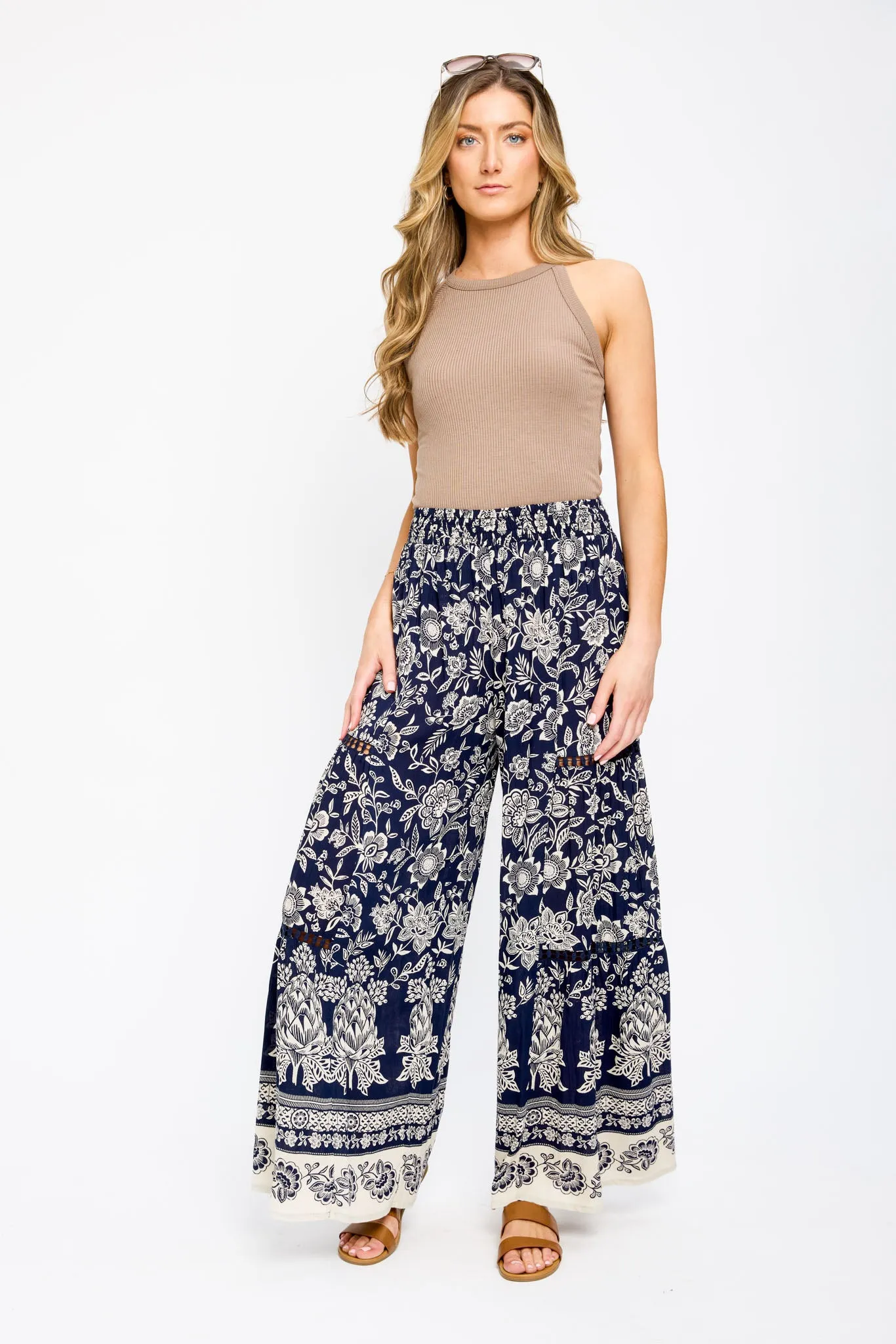Crochet Floral Wide-Leg Pant sold by Eclipse