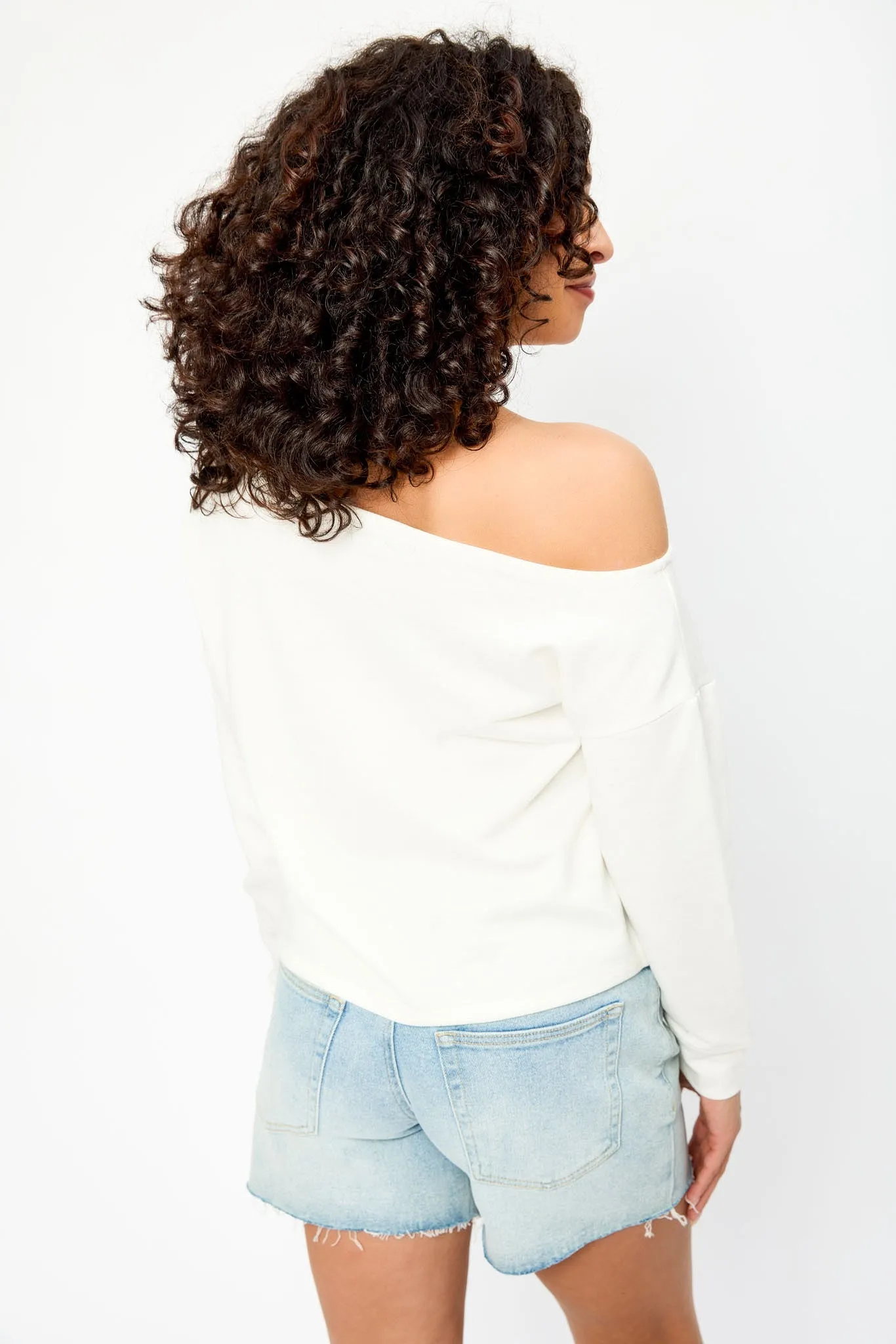 Terry Off-The-Shoulder Sweatshirt sold by Eclipse product image thumbnail 2