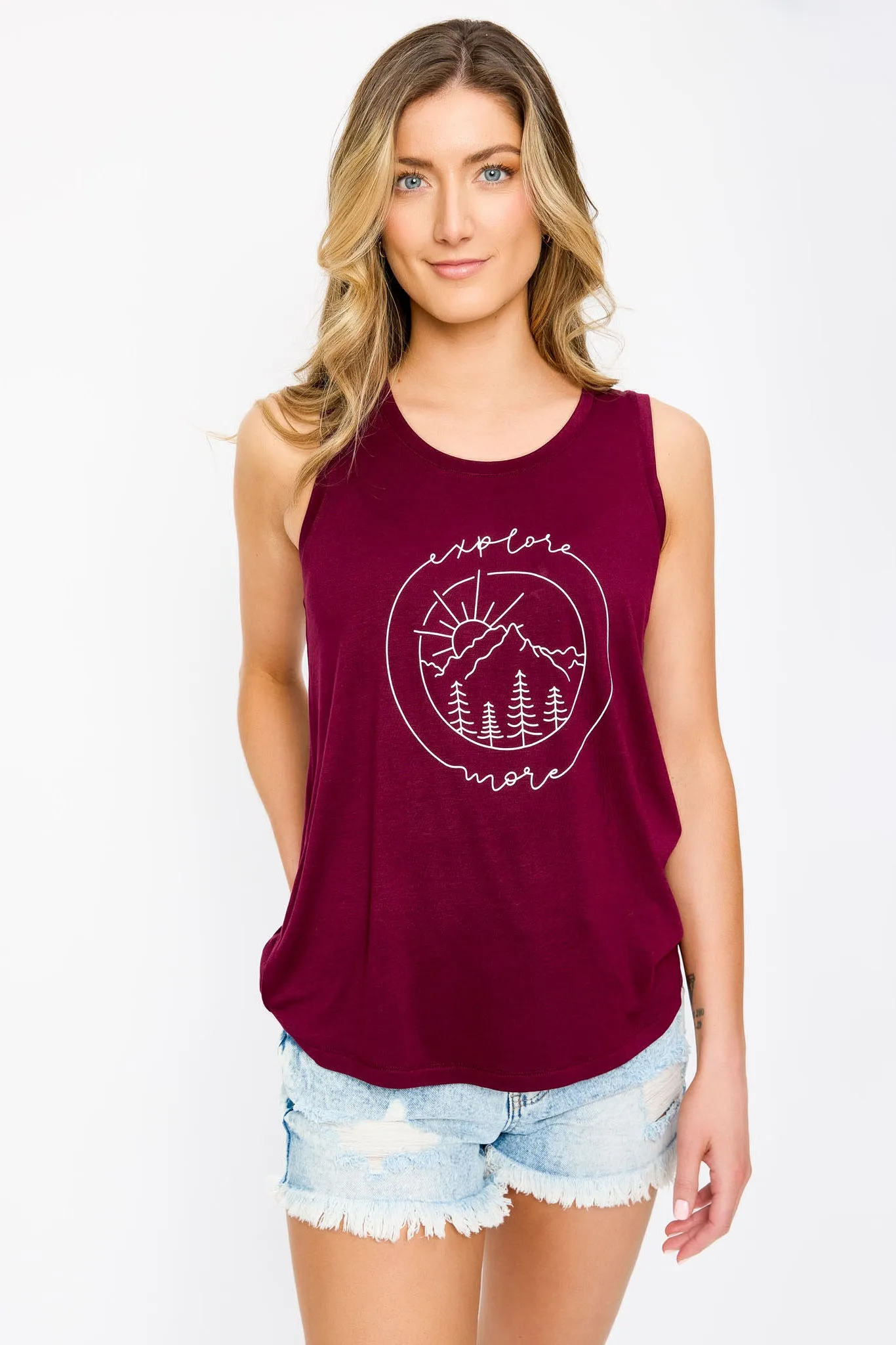 "Explore More" Graphic Tank Top sold by Eclipse