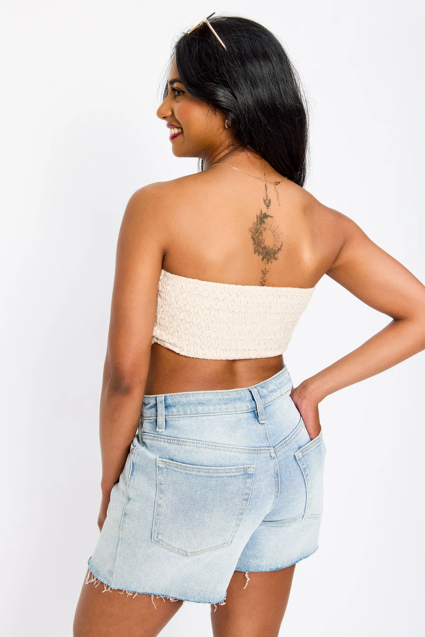 Lace Hanky-Hem Tube Top sold by Eclipse product image thumbnail 2