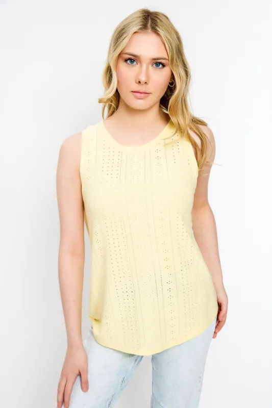 Variegated Eyelet Swing Tank Top sold by Eclipse