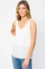 Double V-Neck Sleeveless Top with Shoulder Ties sold by Eclipse