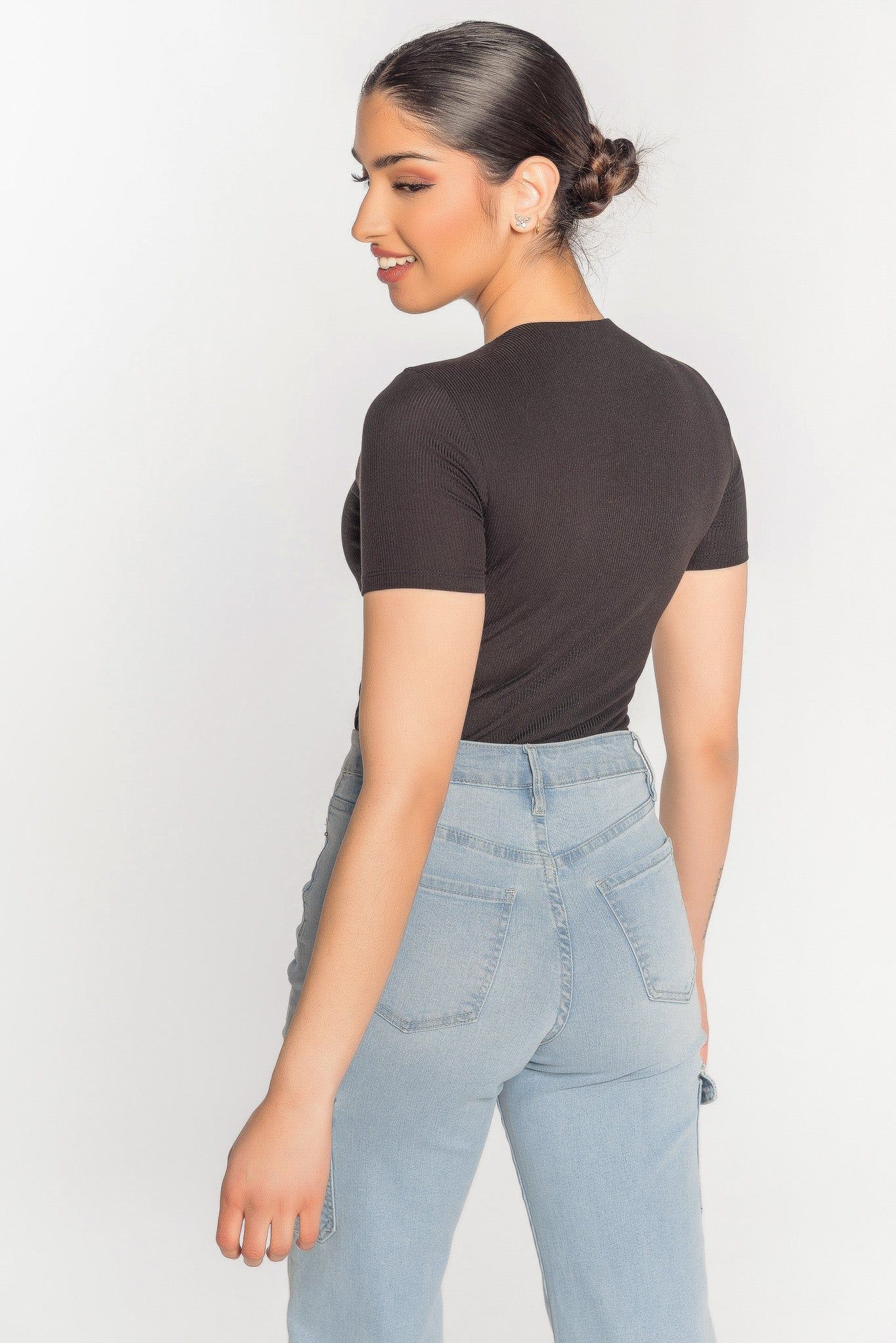 Ribbed Double Layer Short Sleeve Tee sold by Eclipse product image thumbnail 2