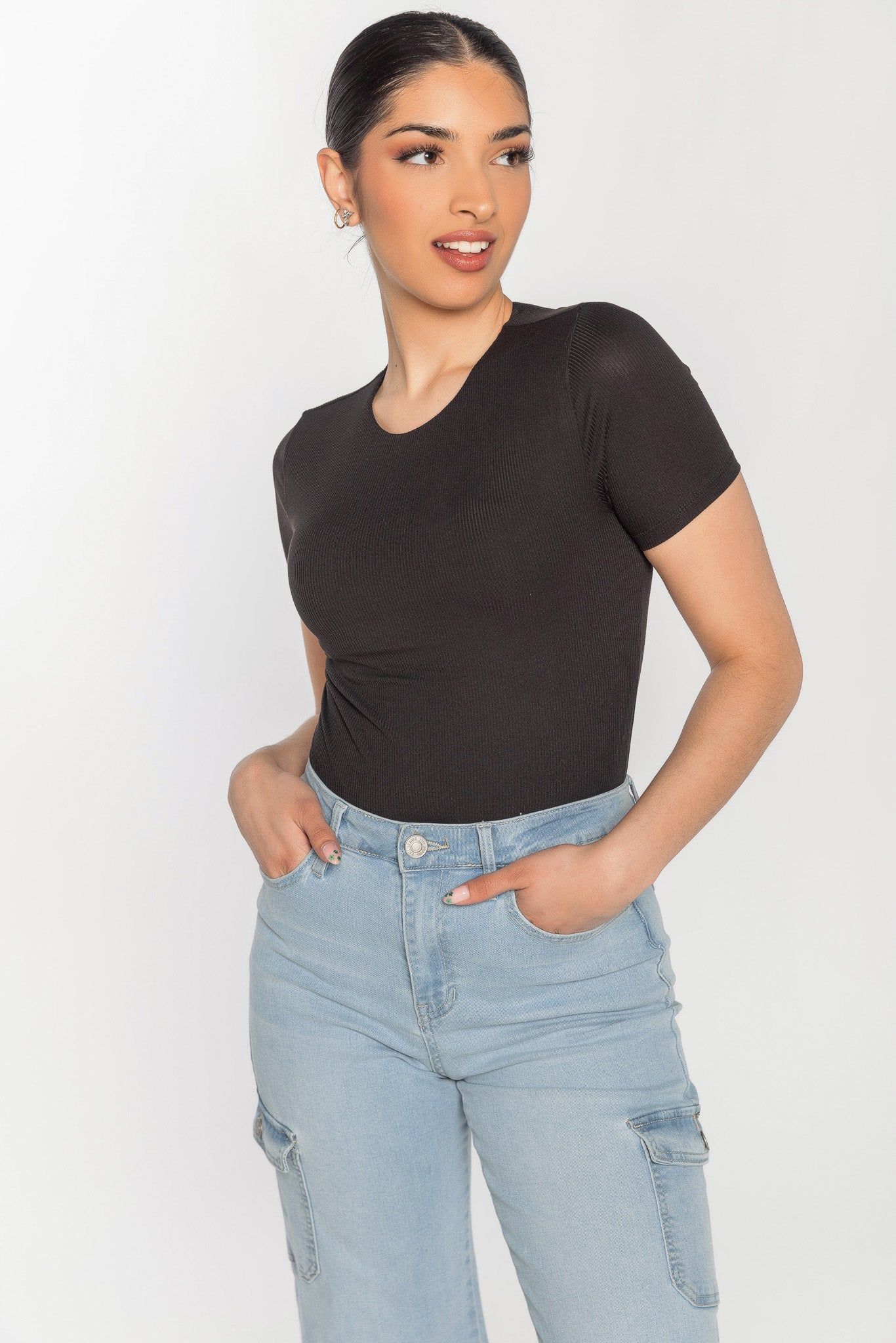 Ribbed Double Layer Short Sleeve Tee sold by Eclipse