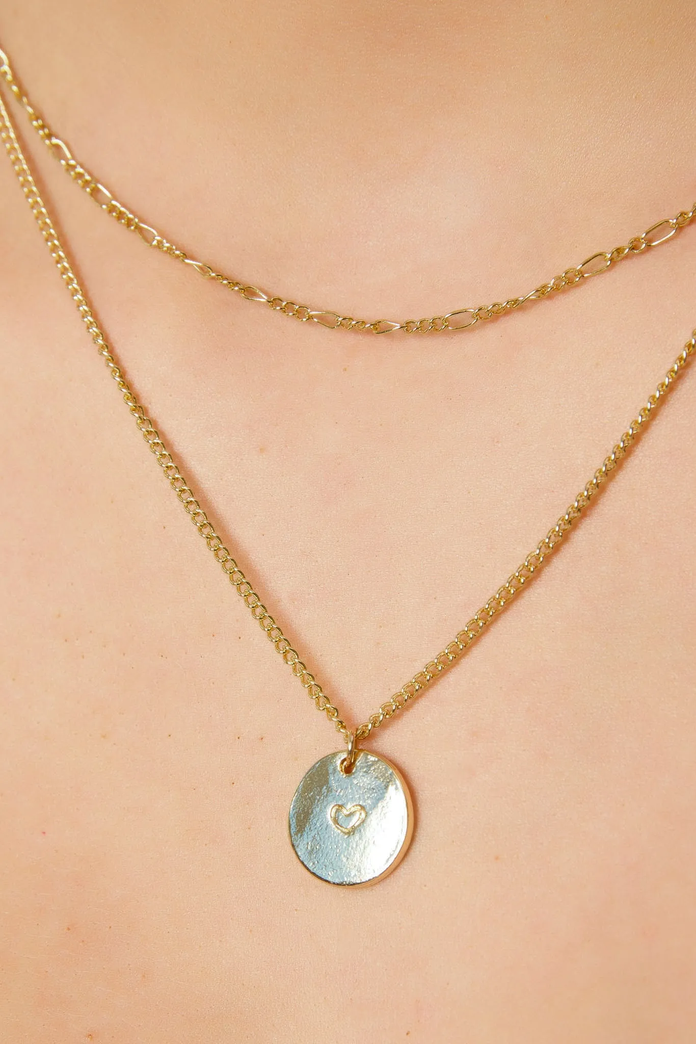 Engraved Heart Pendant Double-Strand Necklace sold by Eclipse product image thumbnail 2