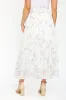 Floral Cross-Hatch Tiered Maxi Skirt sold by Eclipse