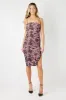 Flocked Floral Mesh Bodycon Midi Dress sold by Eclipse