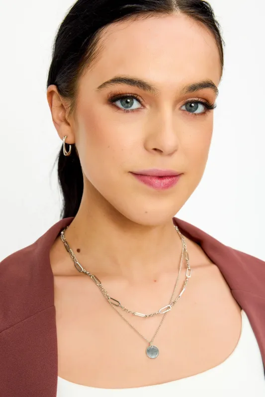 Circle Pendant Double-Row Necklace sold by Eclipse