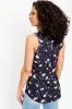 Daisy Print Sleeveless V-Neck Blouse sold by Eclipse