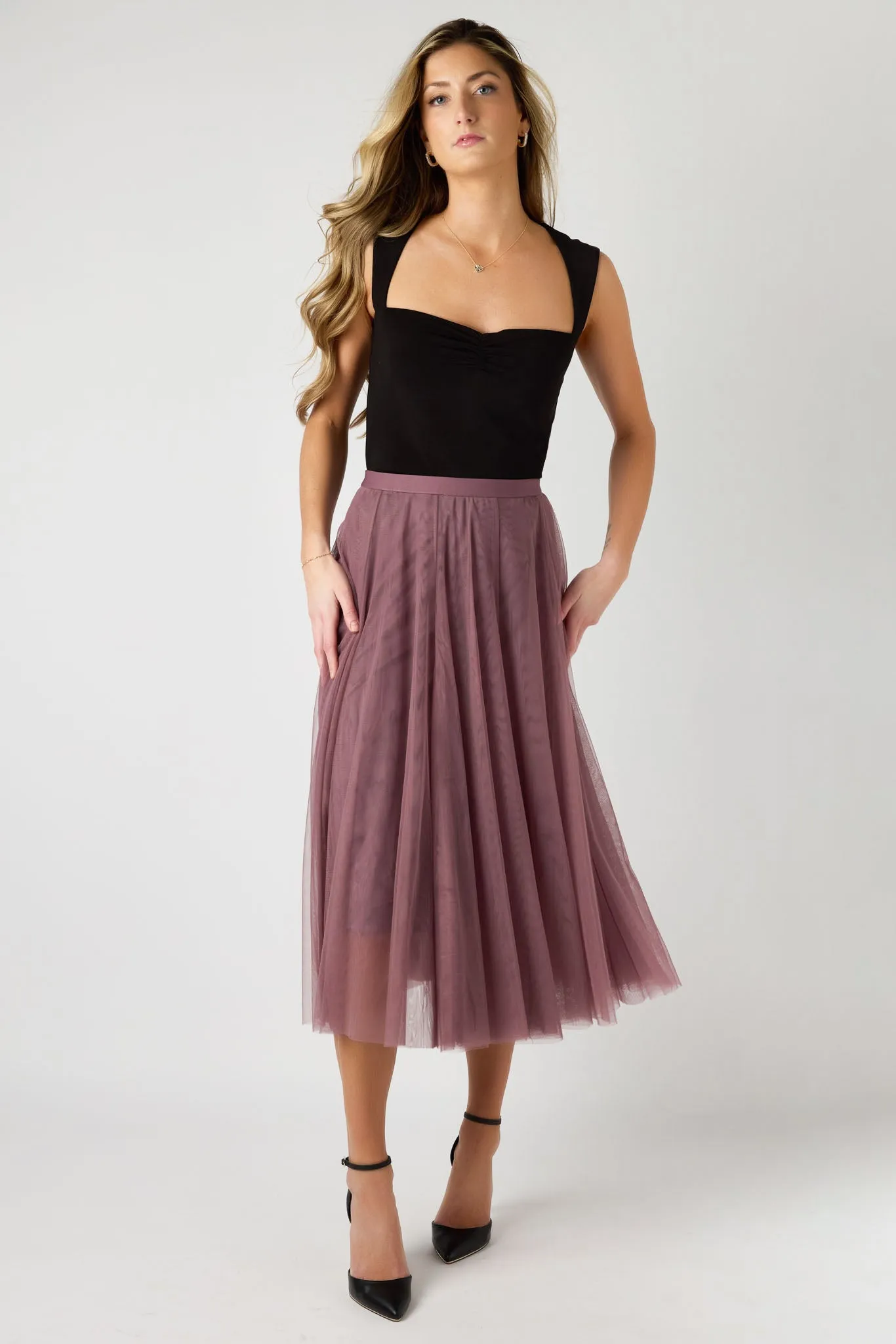 Mesh Midi Party Skirt sold by Eclipse