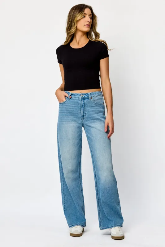 WallFlower Insta-Vintage Arabella Wash High-Rise Wide-Leg Jean sold by Eclipse