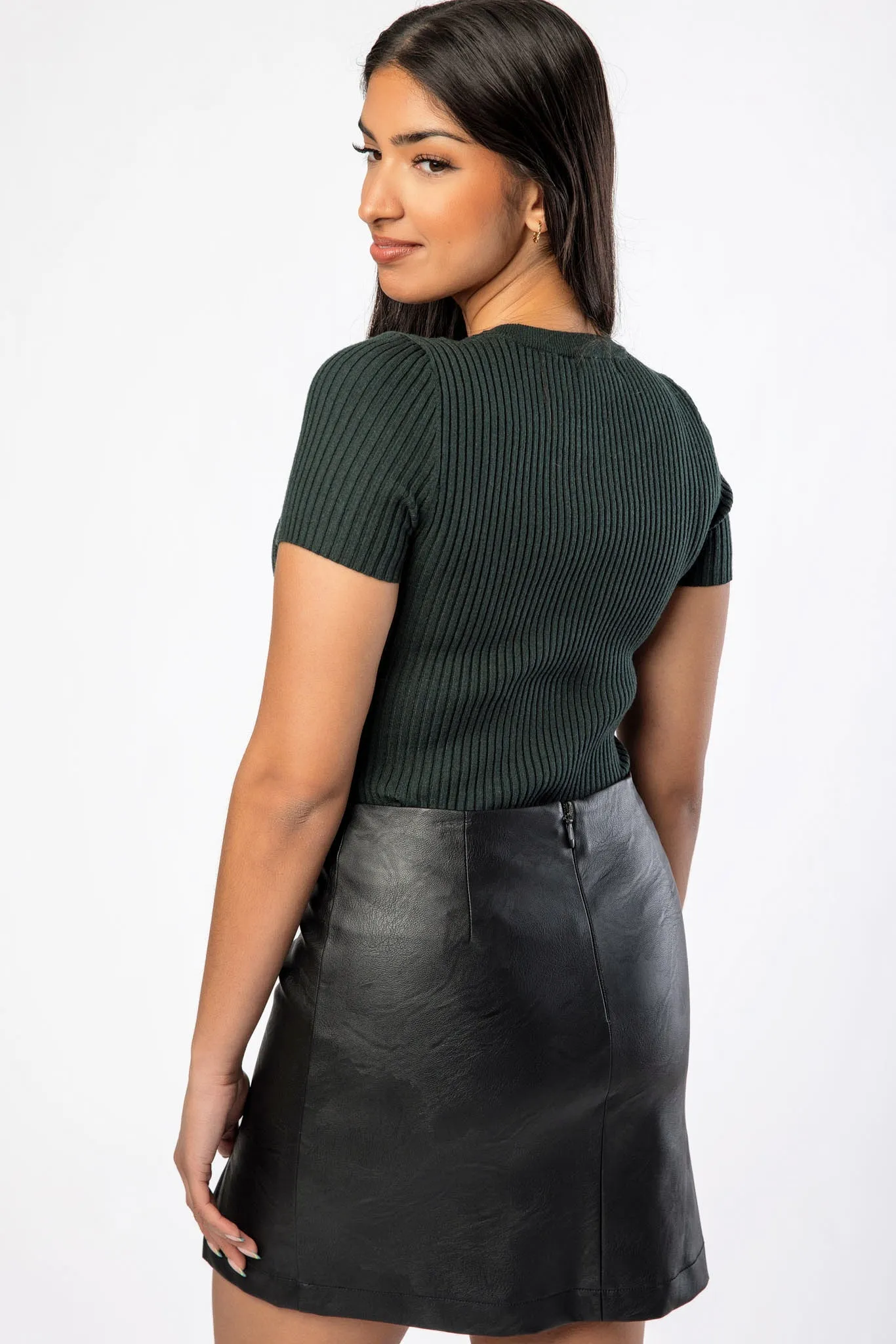 Ribbed Short-Sleeve Crew-Neck Sweater sold by Eclipse product image thumbnail 2