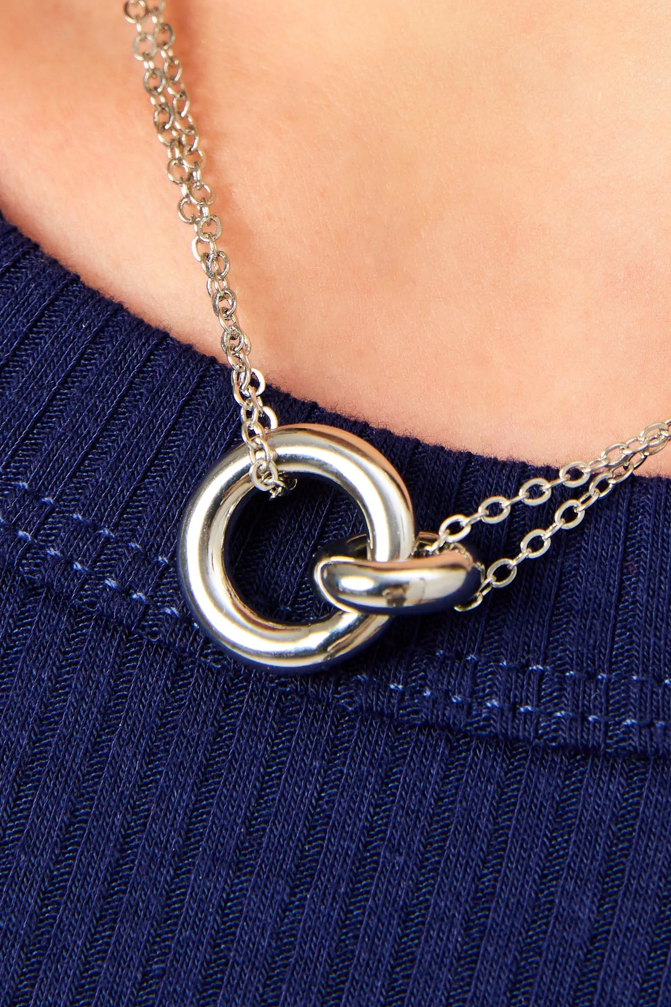 Interlocking Circles Double-Chain Necklace sold by Eclipse product image thumbnail 4