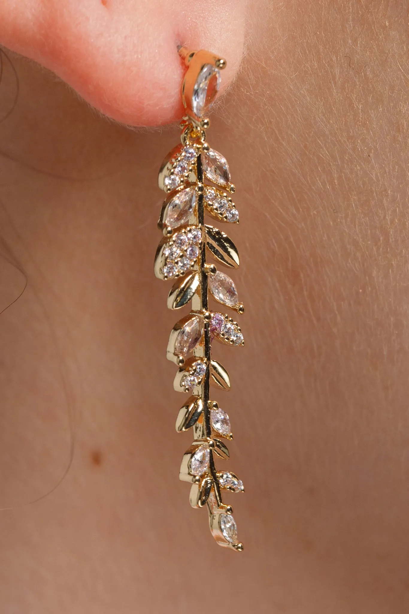 Olive Leaf Drop Earrings sold by Eclipse product image thumbnail 2