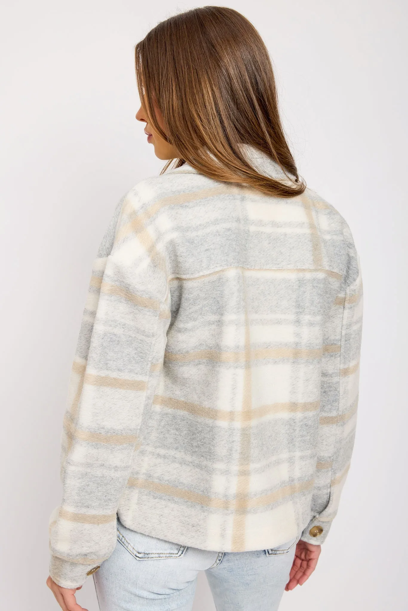 Plaid Cropped Shacket sold by Eclipse product image thumbnail 2