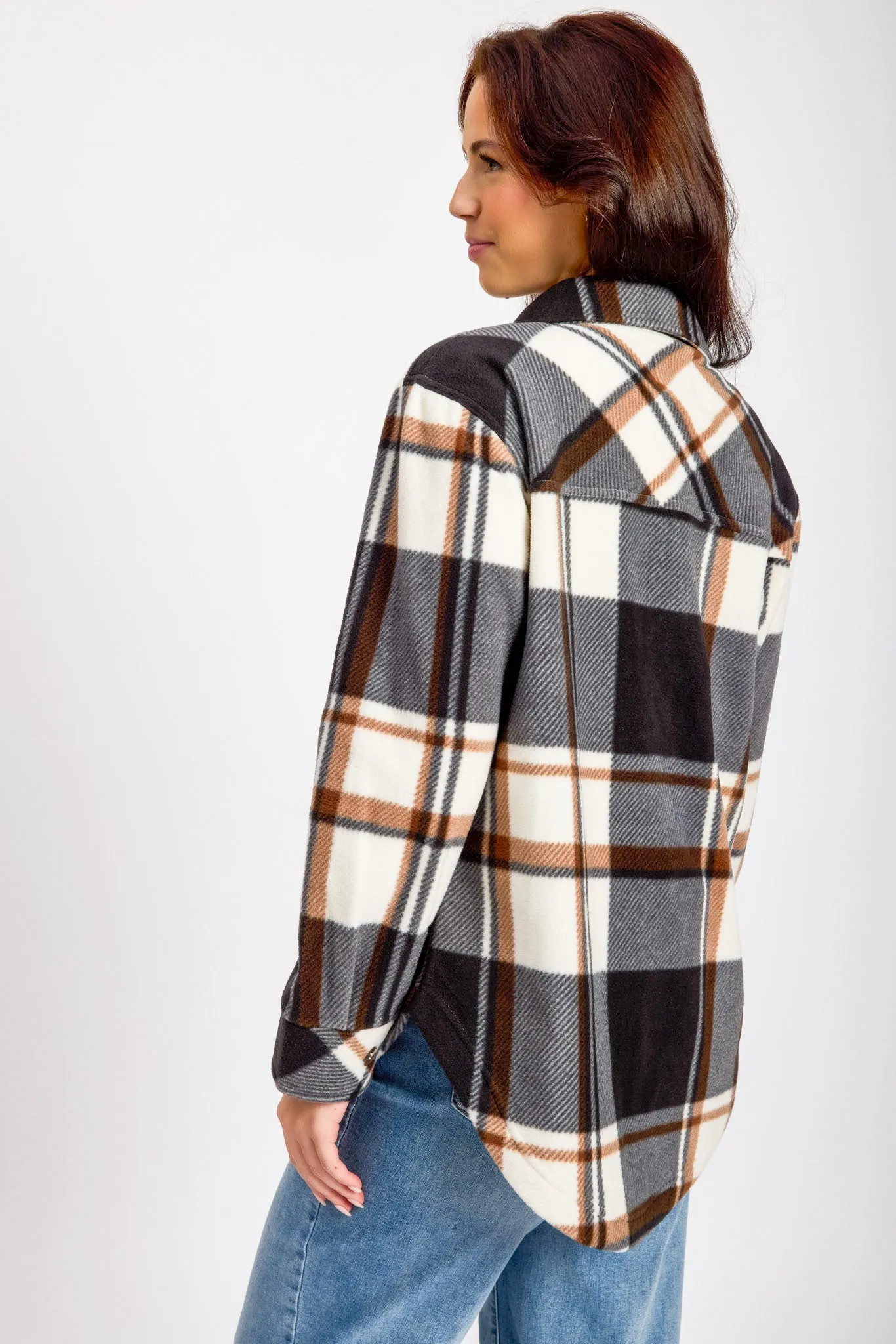 Plaid Fleece Shacket sold by Eclipse product image thumbnail 2