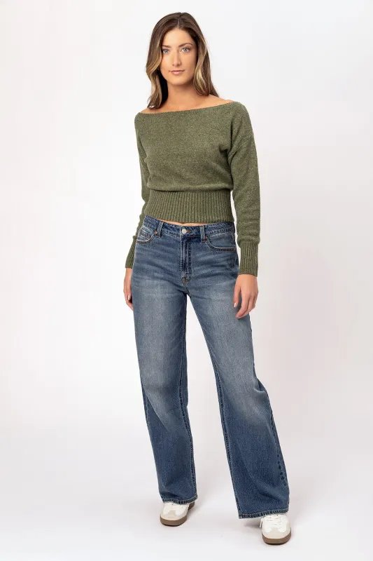 WallFlower Insta-Vintage Isadora Wash High-Rise Wide-Leg Jean sold by Eclipse