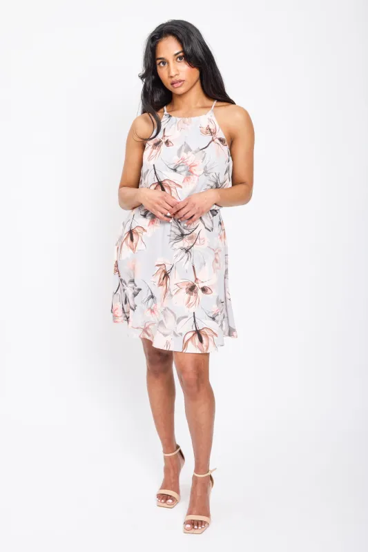 Large Floral Sleeveless Dress with Elastic Waist sold by Eclipse