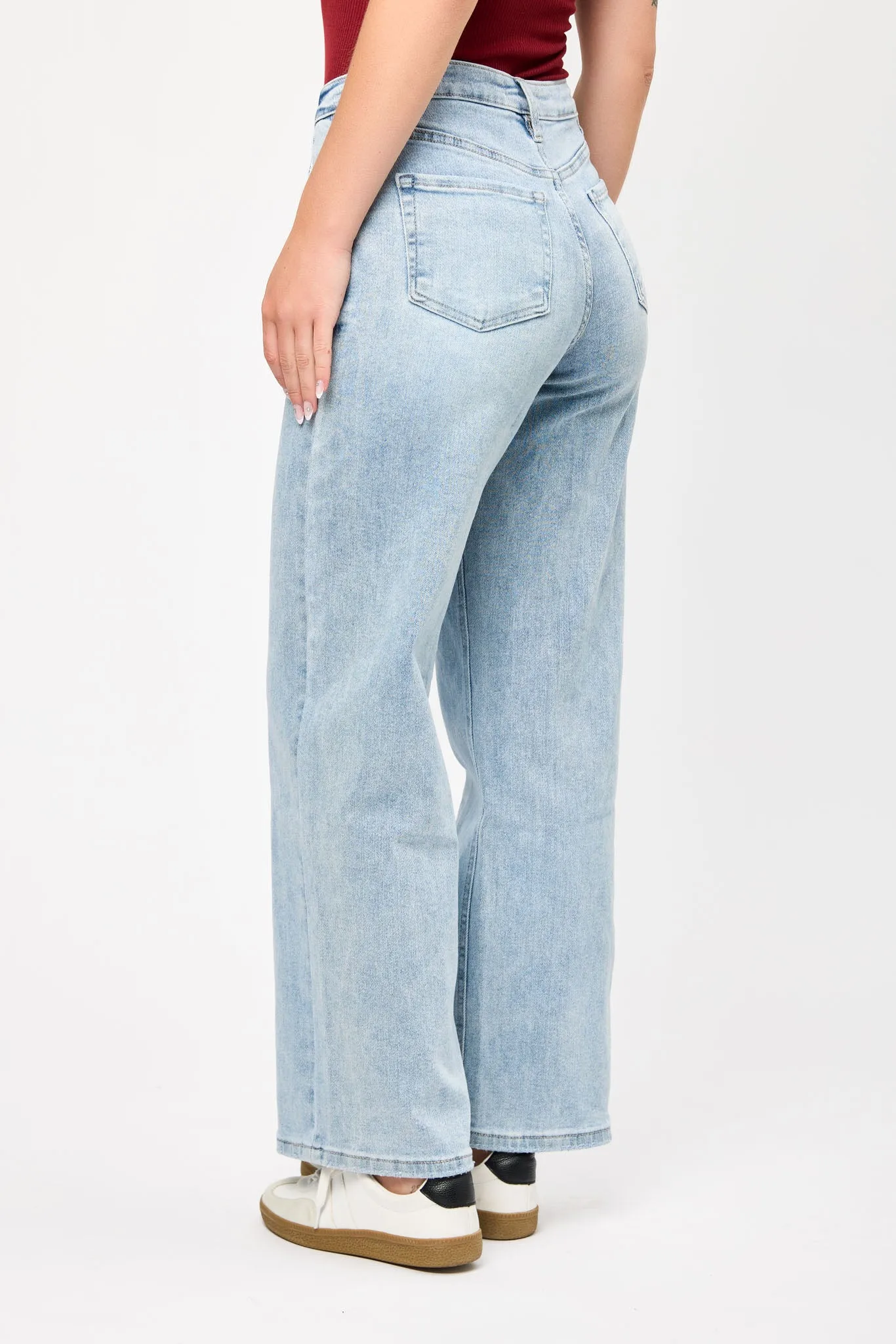 Tattoo Light Wash High-Rise Wide Leg Jean sold by Eclipse product image thumbnail 2