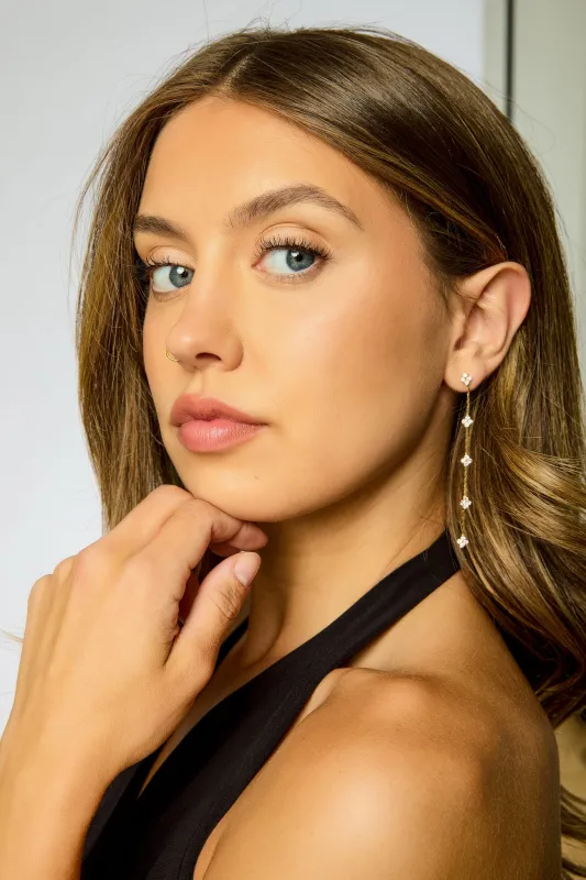 Rhinestone Drop Earrings sold by Eclipse