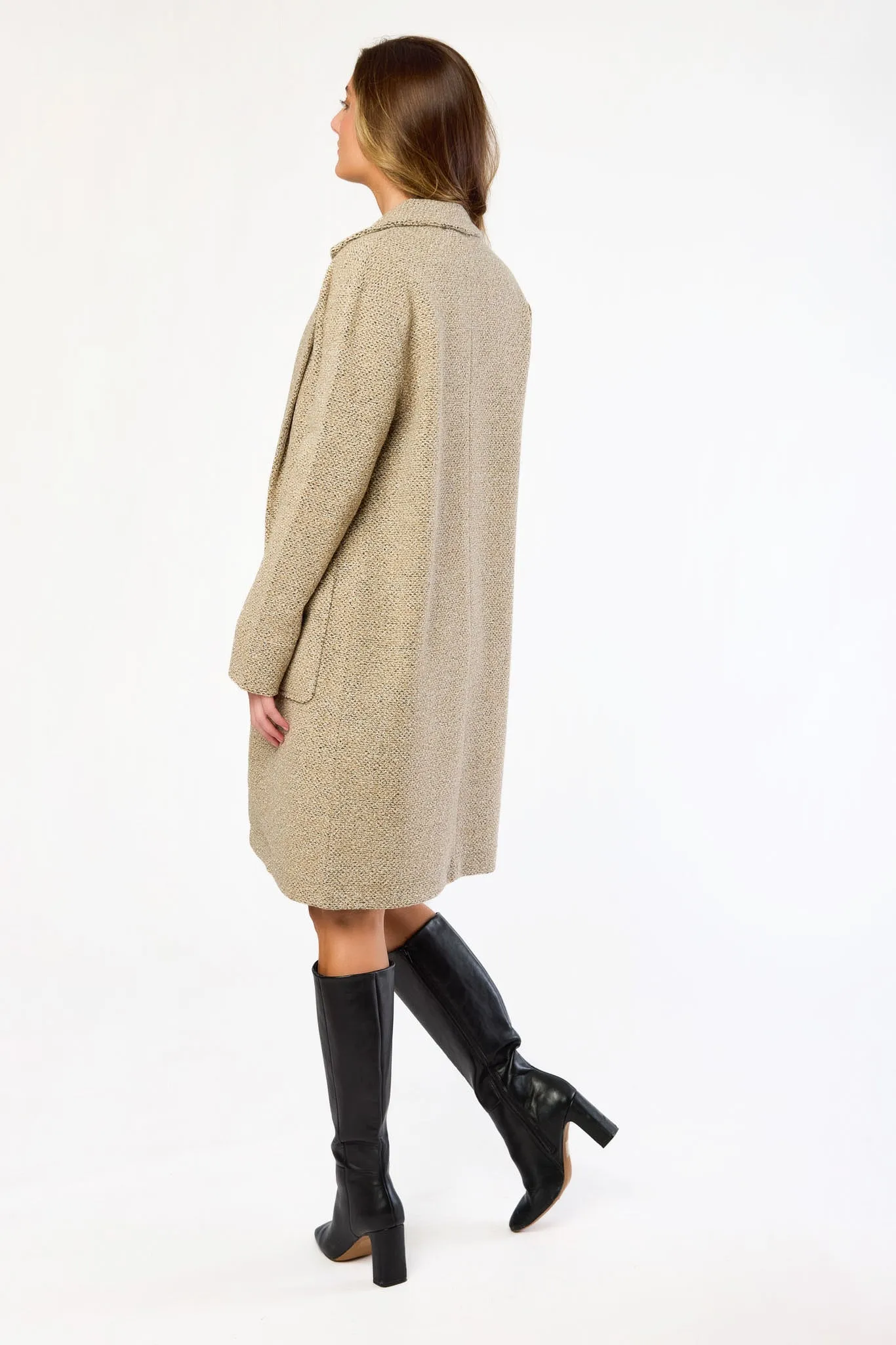 Bouclé Single-Breasted Longline Coatigan sold by Eclipse product image thumbnail 5