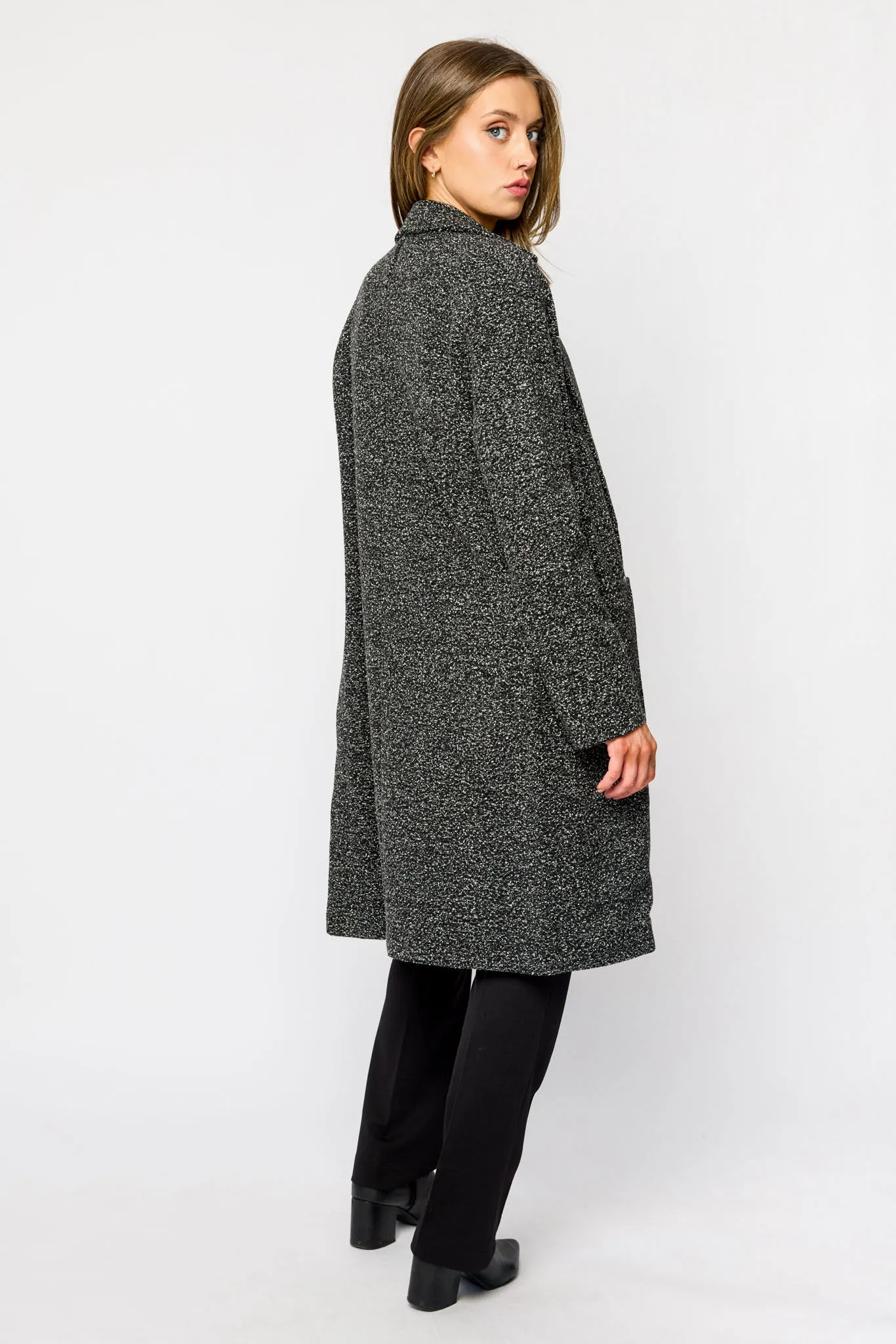 Bouclé Single-Breasted Longline Coatigan sold by Eclipse product image thumbnail 2