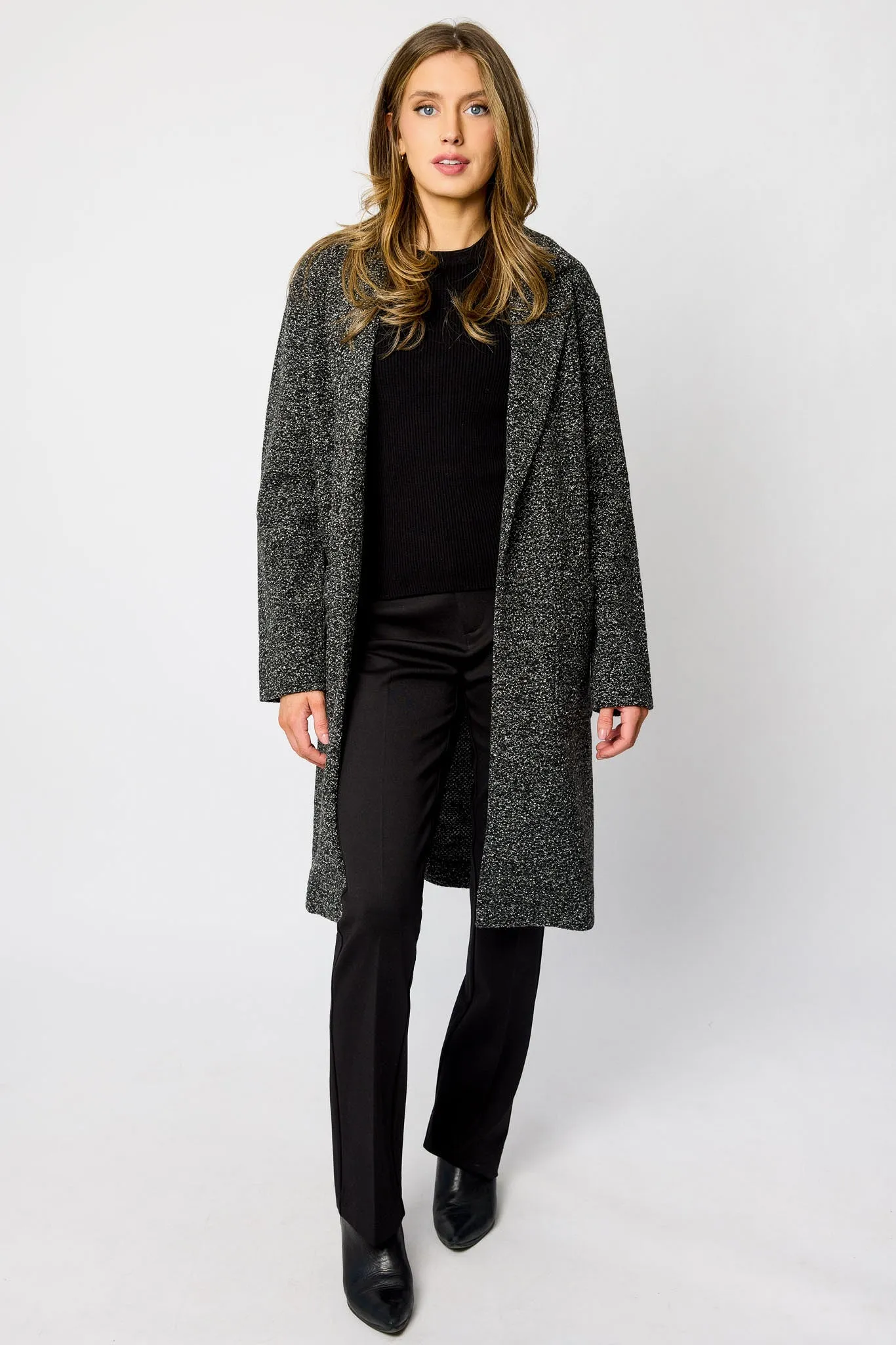 Bouclé Single-Breasted Longline Coatigan sold by Eclipse