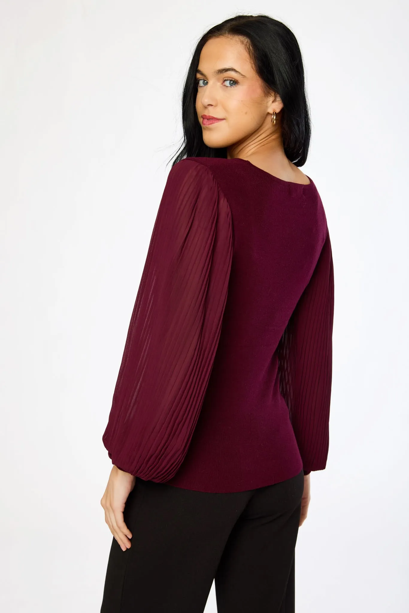 Crew-Neck Balloon Sleeves Sweater sold by Eclipse product image thumbnail 2