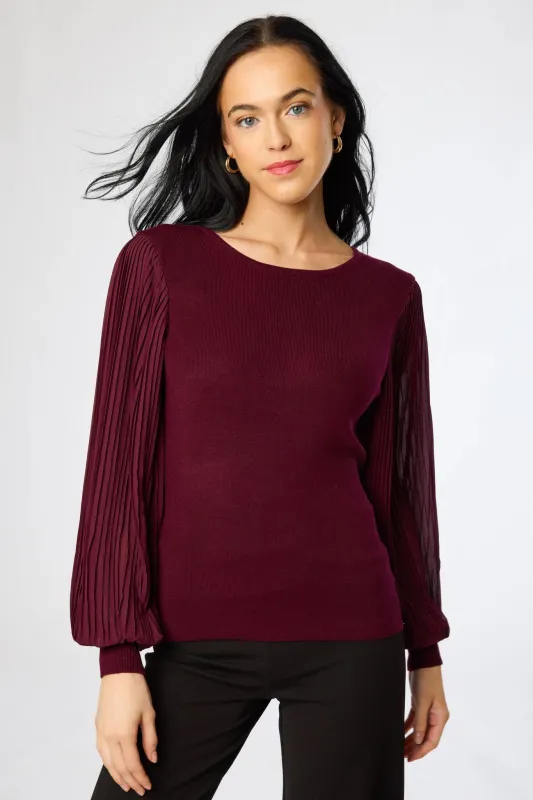 Crew-Neck Balloon Sleeves Sweater sold by Eclipse