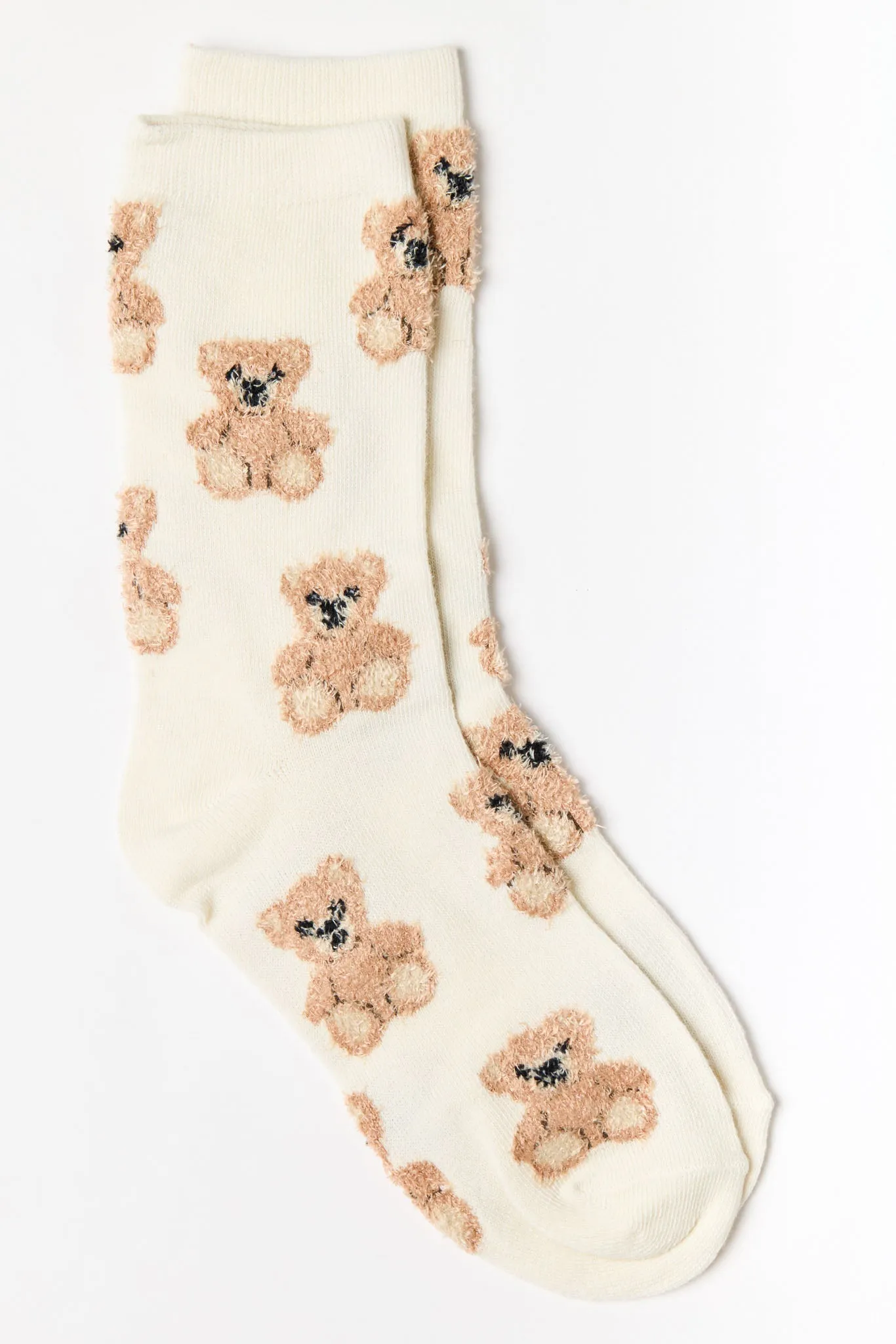 Fuzzy Teddy Bear Socks sold by Eclipse