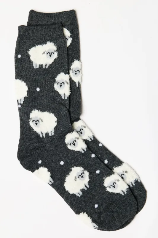 Fuzzy-Sheep Polka-Dot socks sold by Eclipse