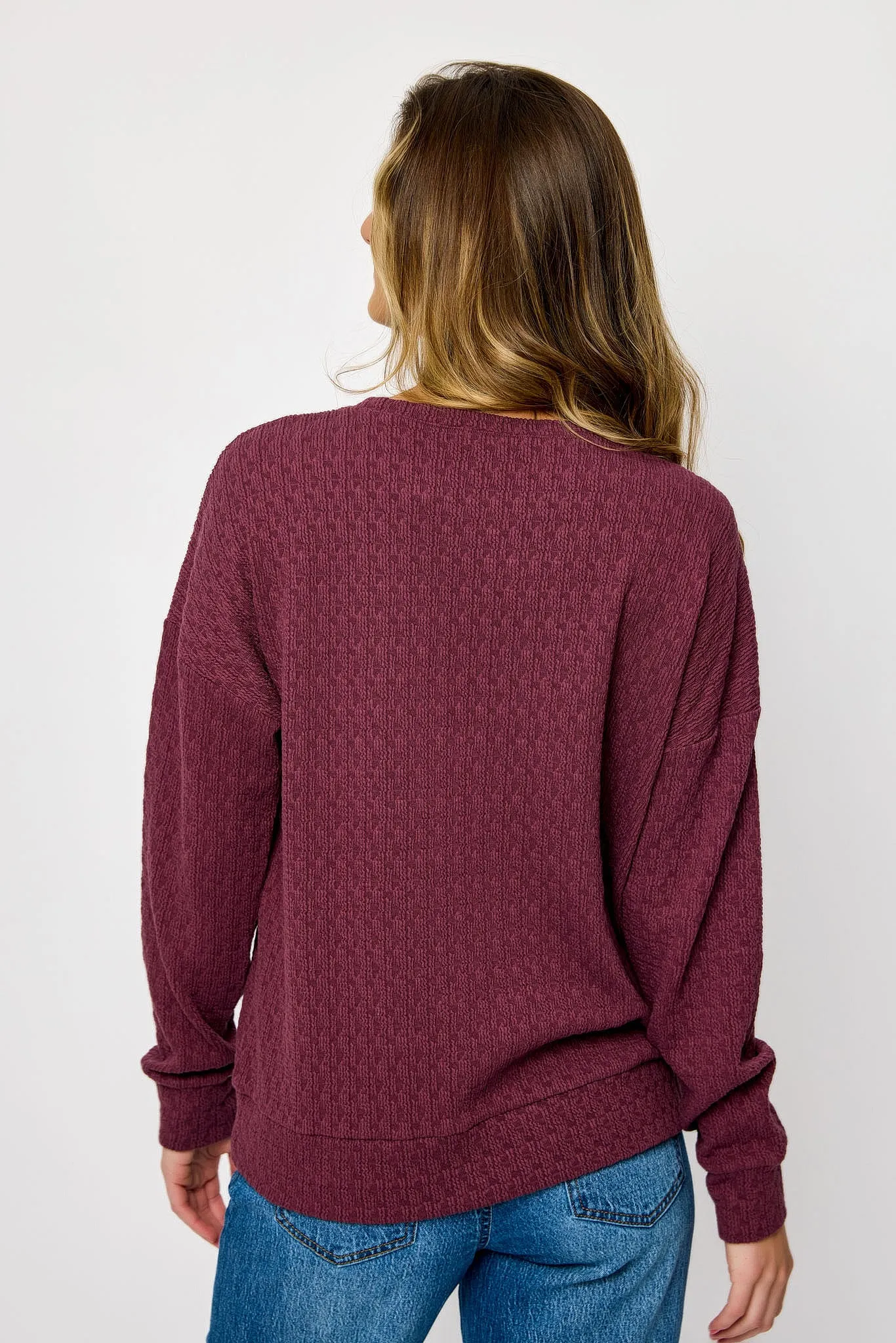 Textured Crew-Neck Knit Sweatshirt sold by Eclipse product image thumbnail 5