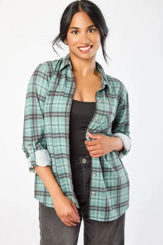 Plaid Roll-Up Knit Shirt sold by Eclipse