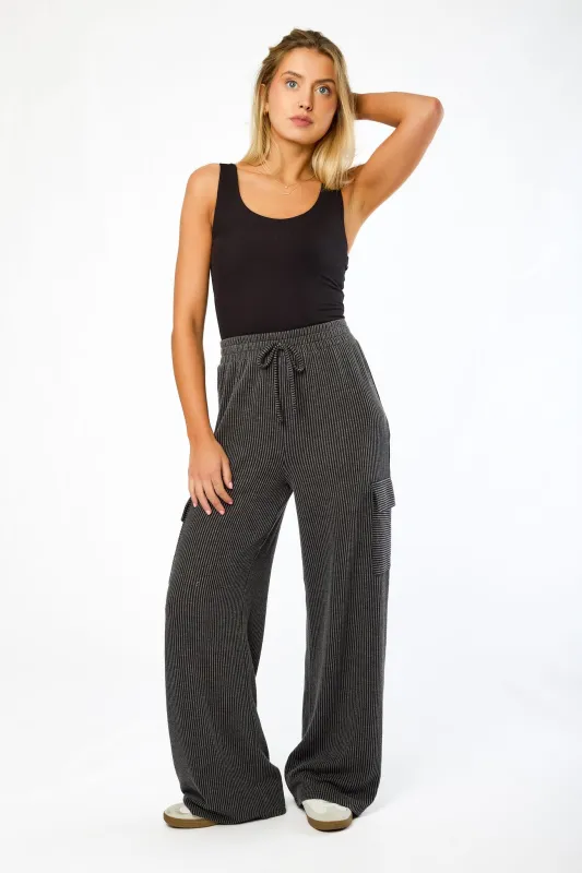 Cozy Rib Wide-Leg Cargo Pant sold by Eclipse