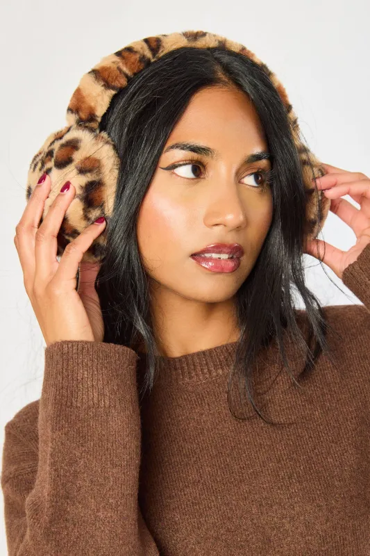 Leopard Print Fur Earmuffs sold by Eclipse