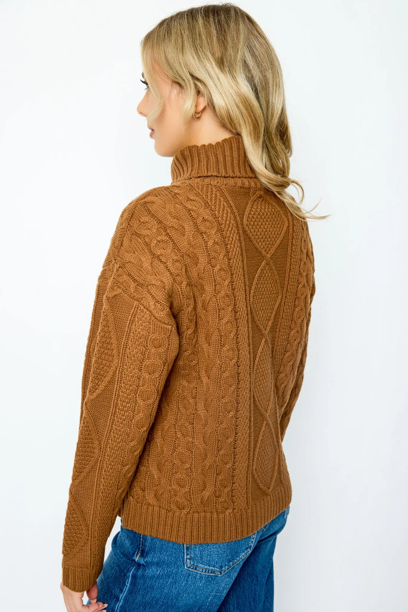 Cable-Knit Turtleneck Sweater sold by Eclipse product image thumbnail 2