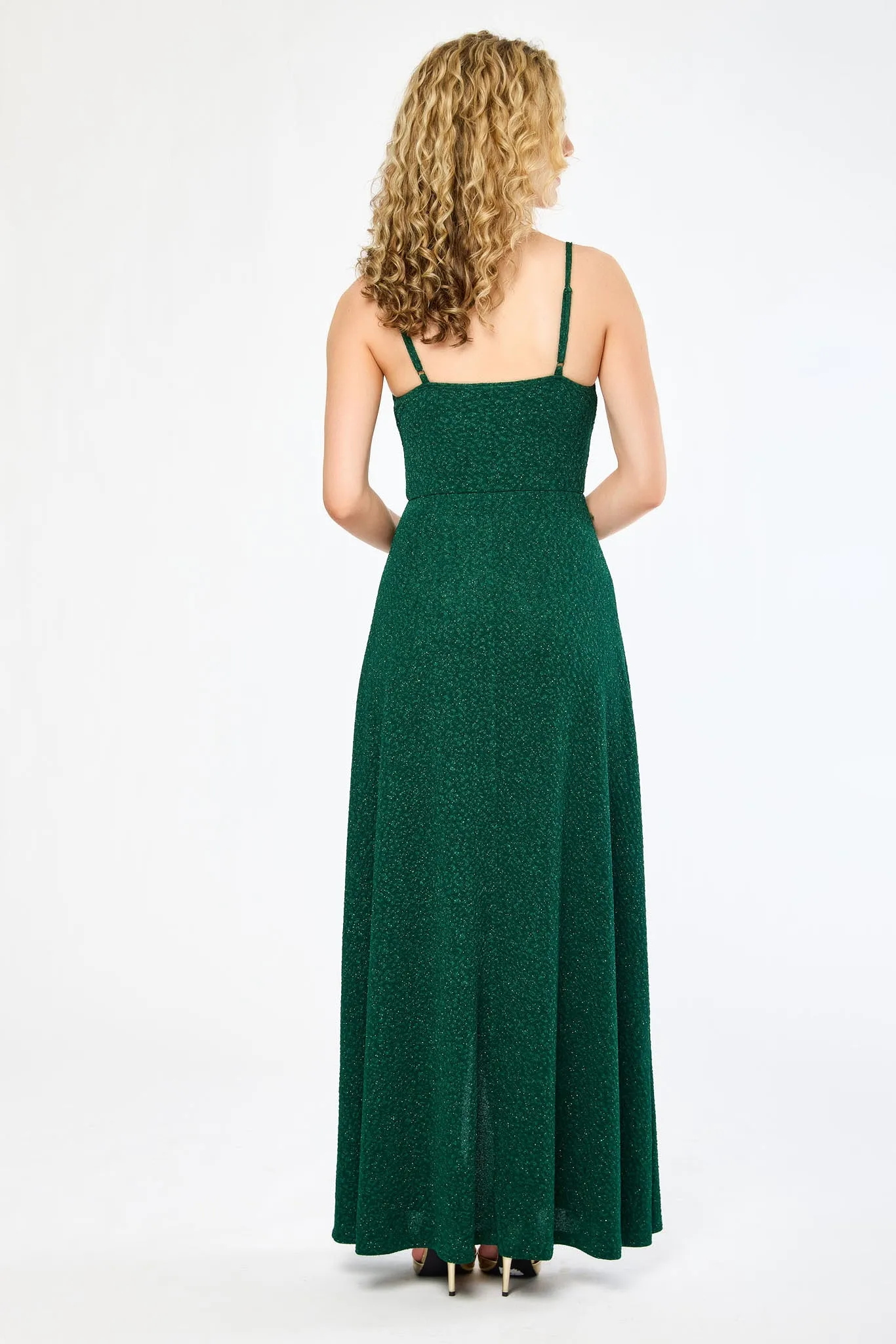 Cowl-Neck Maxi Glitter Dress sold by Eclipse product image thumbnail 2