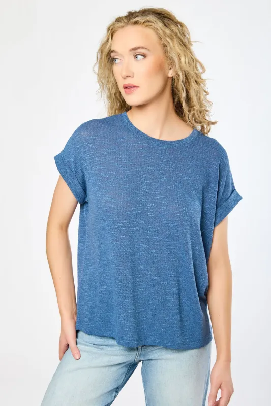 Hacci Slub Crew-Neck Short-Sleeve Top sold by Eclipse