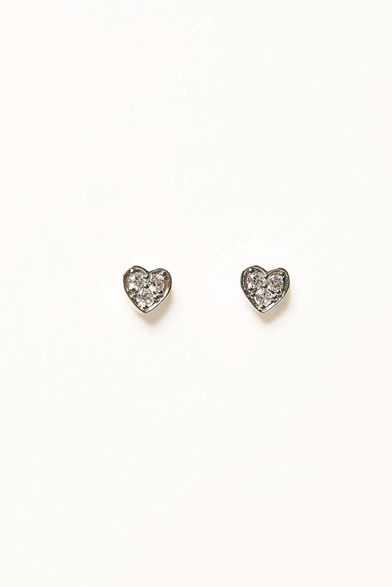 Rhinestone Heart Earrings sold by Eclipse