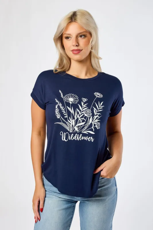 Short-Sleeve "Wildflower" Graphic Tee sold by Eclipse