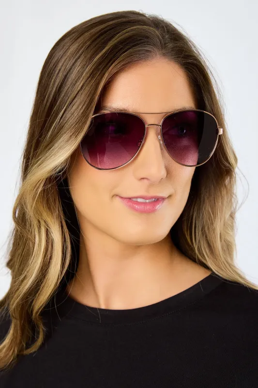 Gold Aviator Sunglasses sold by Eclipse