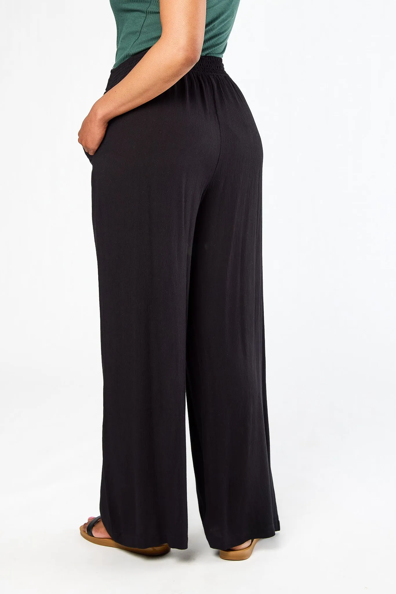 Rayon Gauze Tie-Belt Palazzo Pant sold by Eclipse product image thumbnail 2