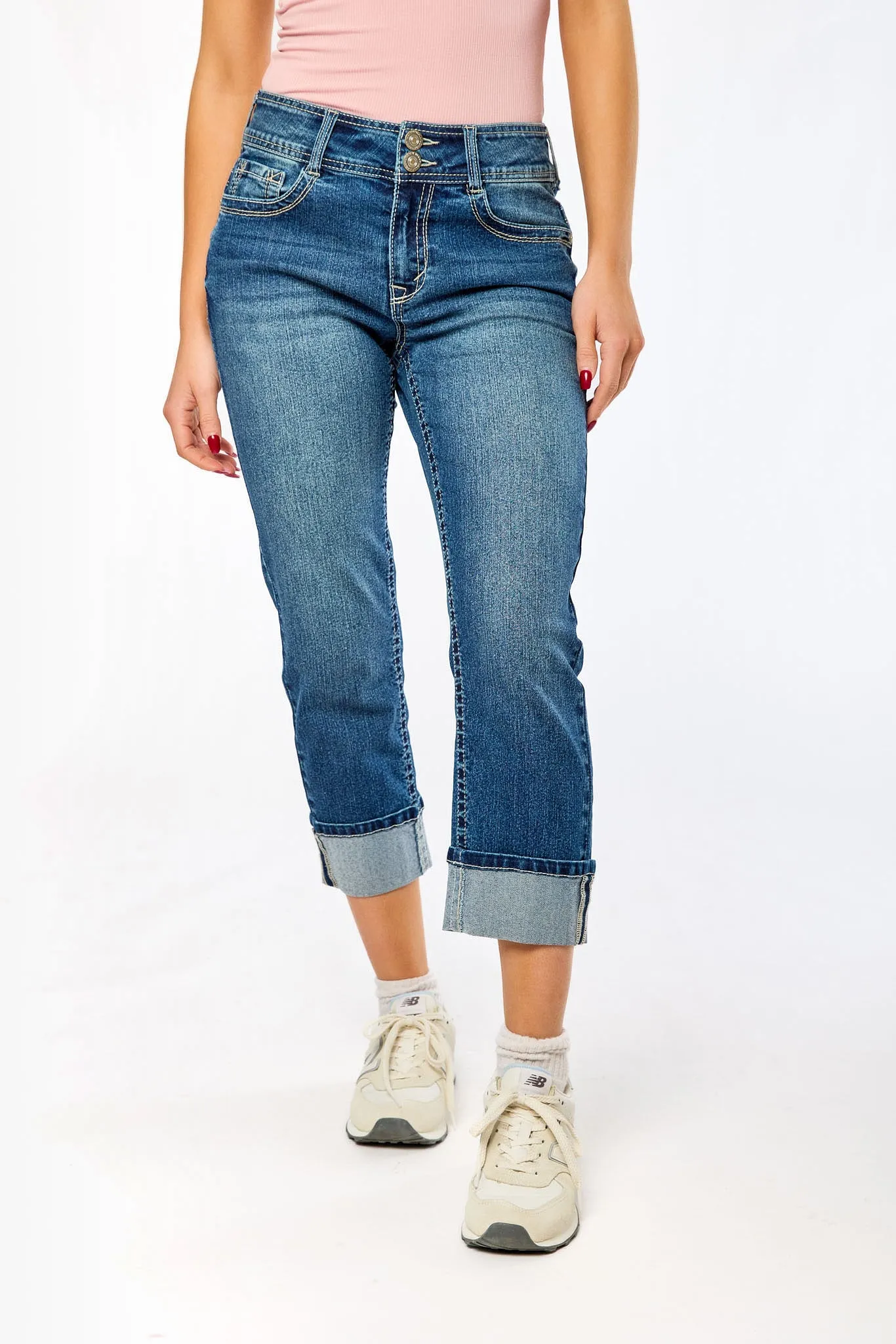 Wallflower Annabelle Wash Insta-Stretch Flirty Curvy High-Rise Crop Jeans sold by Eclipse product image thumbnail 3