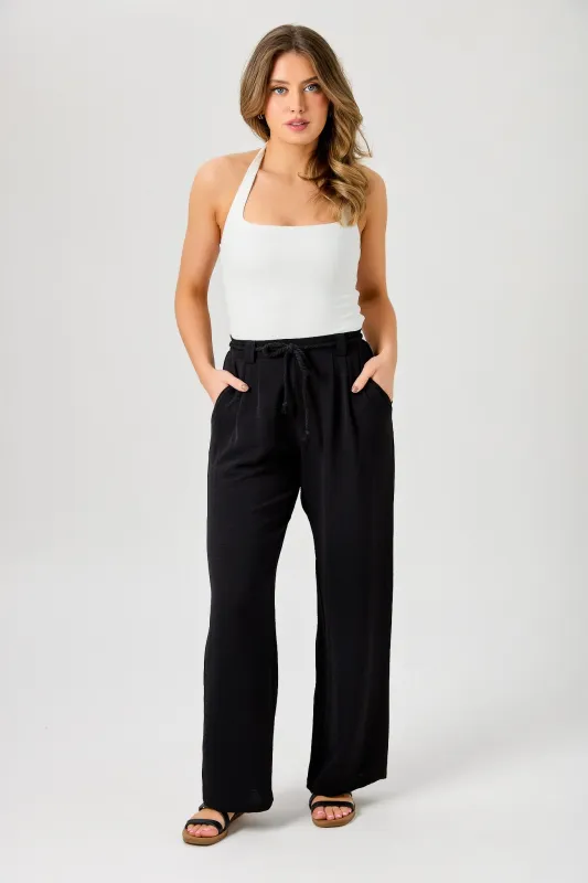Airflow Wide-Leg Pants with Rope Belt made by Eclipse