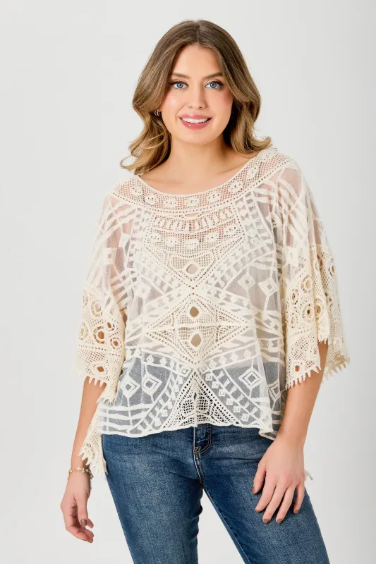Crochet Fringe Poncho made by Eclipse