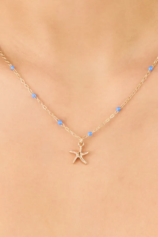 Beaded Chain with Starfish Pendant made by Eclipse