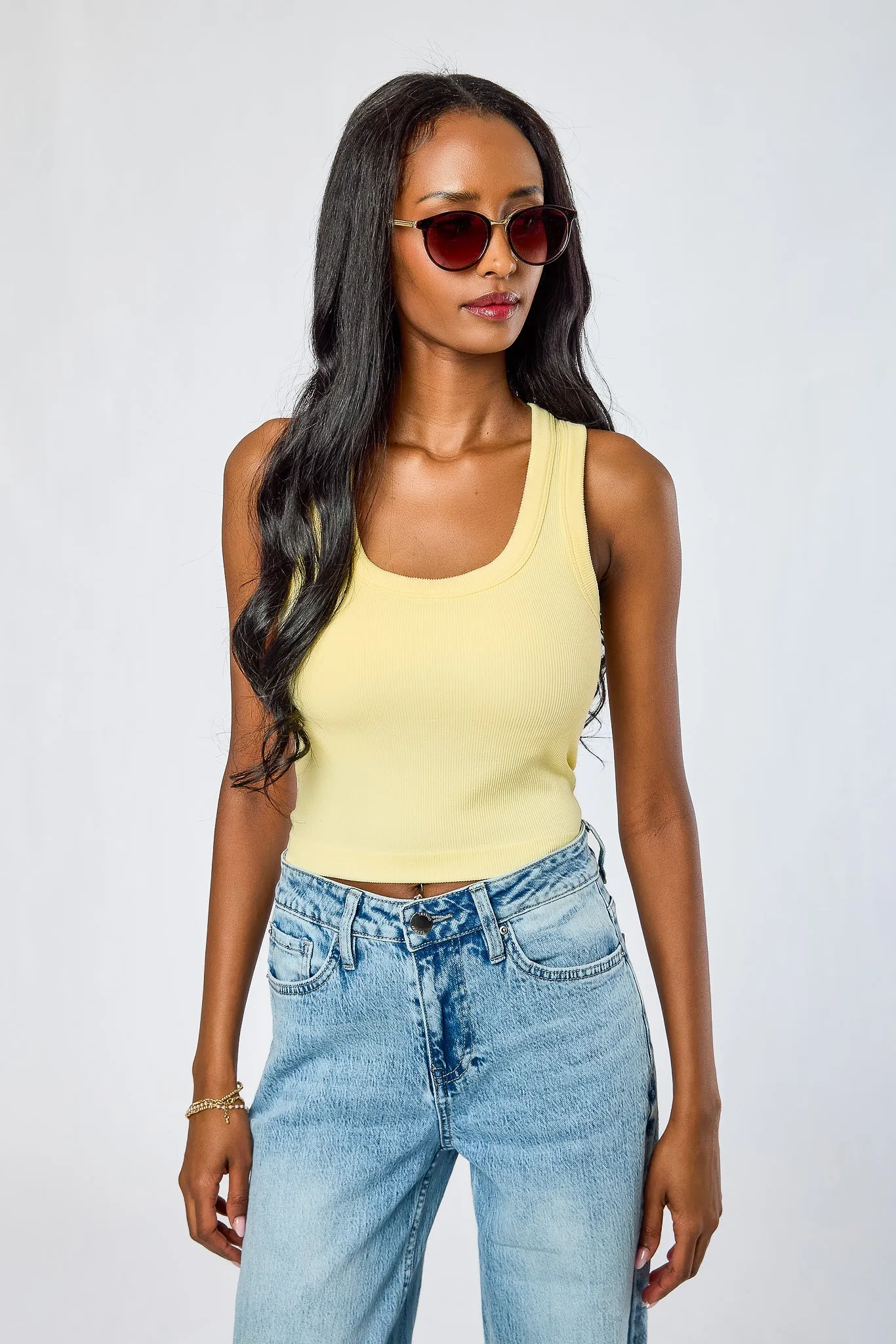 Wallflower Ashe Seamless Scoop-Neck Tank with Padded Cups sold by Eclipse product image thumbnail 5